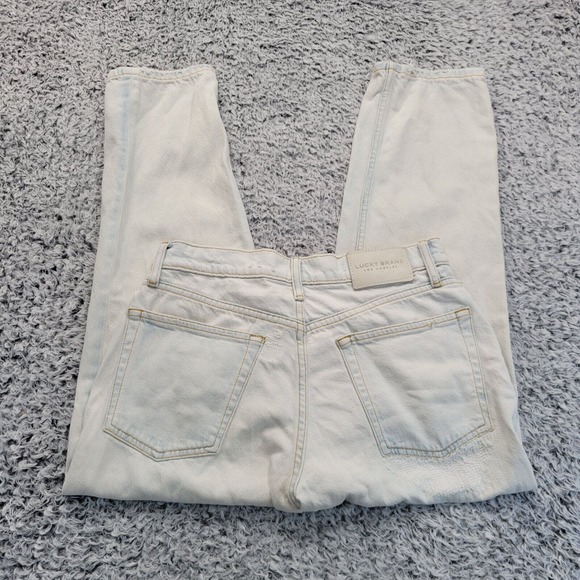 Lucky Brand Jeans Women 0 Blue Relaxed Taper Normcore Distressed Casual Grunge - Picture 1 of 11